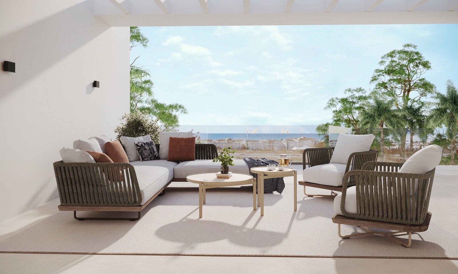 Developer visual of a penthouse terrace at Cancelada Park