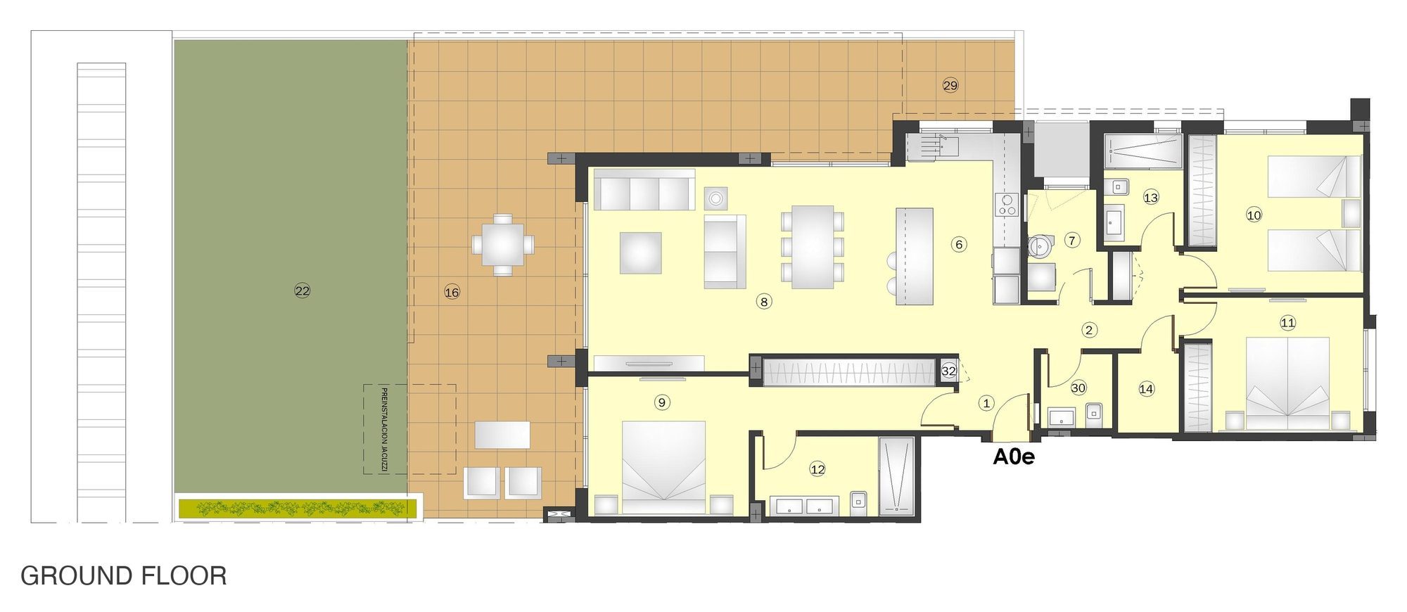 Plattegrond van type A0e