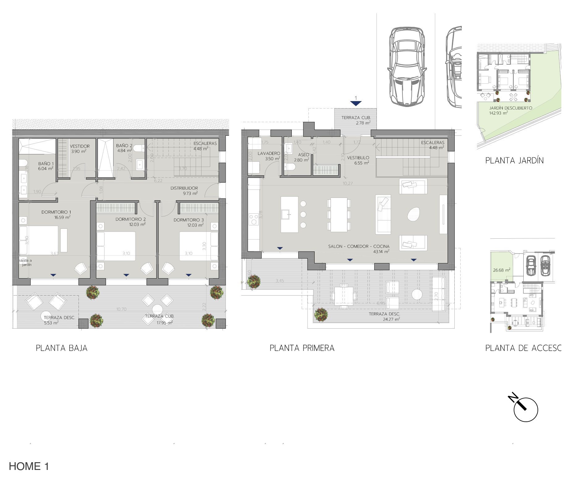 Plattegrond van woning 1