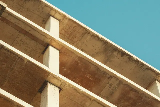 New residential structure in its early construction phase